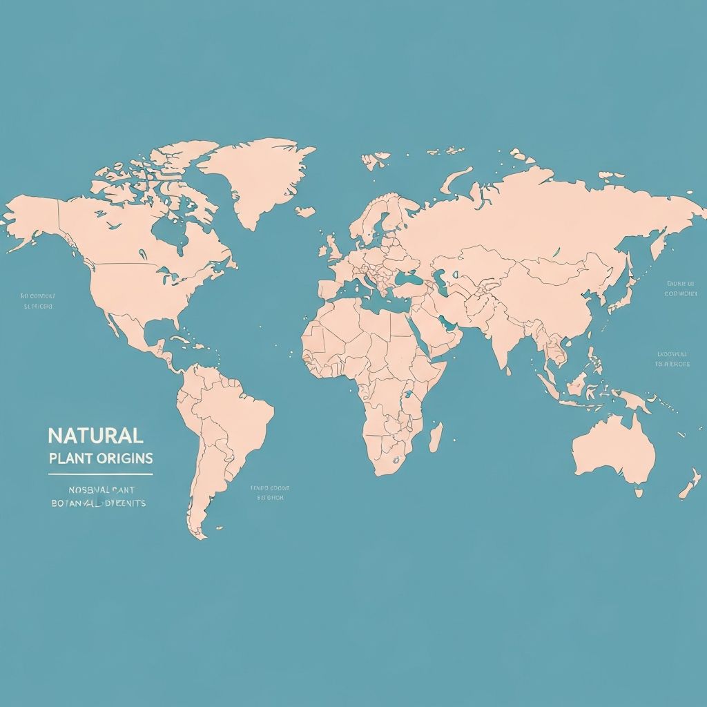 Weltkarte der natürlichen Pflanzenherkunft